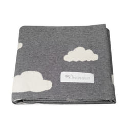 Kindsgut Kinderdecke Wolken Couverture pour bébé Gris 80 x 100 cm Garçon/Fille