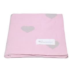 Kindsgut KA00032017N couvre-jambe de poussette pour bébé Couverture Coton Gris, Rose