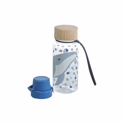 Kindsgut Wal, 400 ml, Utilisation quotidienne, Bleu, Gris, Transparent, Plastique, Élastomère thermoplastique (TPE), Tritan,  ...