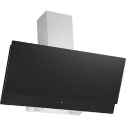 Hotte aspirante oblique Respekta Hotte murale sans tête verre 90 cm noir led