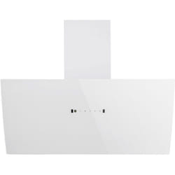 Hotte aspirante oblique Respekta Hotte de tête en enfilade 90 cm blanche à circulation d'air led