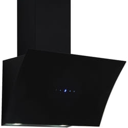 Hotte d'aspiration inclinée Hotte murale sans tête verre 60 cm noir led - Respekta