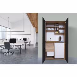 Description générale Découvrez la cuisine armoire de respekta®, une solution idéale pour optimiser l'espace dans les petites ...