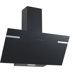 Hotte d'aspiration Hotte aspirante sans t�te 90 cm noire Hotte murale � recyclage Respekta