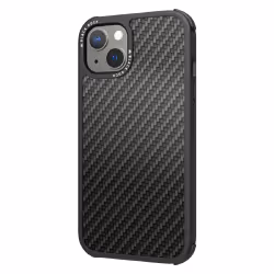 Hama Robust Real Carbon, Housse, Apple, iPhone 13, 15,5 cm (6.1"), Noir