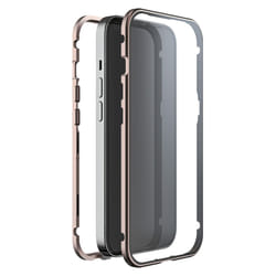 Hama 360° Glass coque de protection pour téléphones portables 17 cm (6.7") Housse Or rose, Transparent
