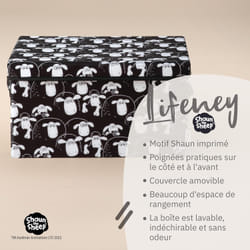 Boîte De Rangement Avec Couvercle Fond Noir Lifeney Shaun Le Mouton