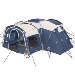 Tente de camping Skandika Nimbus 8 Sleeper - 8 pers - Cabines sombres - 615 x 605 cm - Bleu