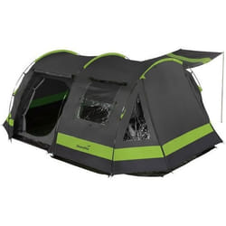 Tente tunnel familiale - Skandika Kambo 4 - 4 personnes - 1 cabine sombre - 420 x 275 cm - 3 entrées - Anthracite