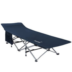 Lit de Camp lit dappoint Camping Pliant - Skandika Viia - 208 x 75 cm - jusquà 200 kg - Sac de transport