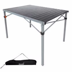 Table de Camping Pliante en Aluminium - Skandika Maikku - Table pour 6 Personnes - 107 x 70 x 70 cm - Sac de Transport - Max. ...