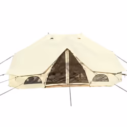 Tente Tipi en coton Skandika Freya - 12 personnes - Sol amovible - Parois latérales enroulables