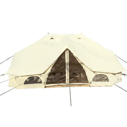 Tente Tipi en coton Skandika Freya - 12 personnes - Sol amovible - Parois latérales enroulables