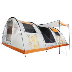 Tente familiale de camping tunnel - Skandika Gotland 6 Boho - 6 personnes - 540 x 450 cm - Tapis de sol cousu - 5000 mm - 21 m de