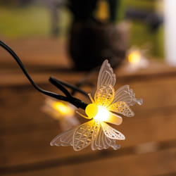Guirlande lumineuse solaire décorative avec papillons 102183 - Esotec