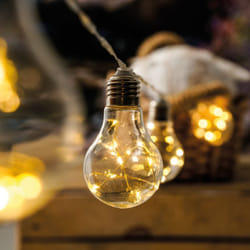 Esotec - Guirlande lumineuse à ampoules led 4,5 mètres 10 led blanc chaud résistant à l'hiver