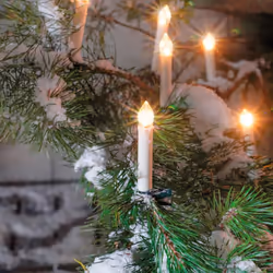 Pour le sapin de Noël en extérieur - Guirlande lumineuse solaire avec 20 bougies LED Lorsque les jours raccourcissent et que  ...