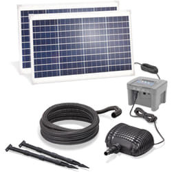 Esotec - Solar Bachlauf-SET pour étang de jardin 70/2800 avec pompe LIFEPO4 akku 101942