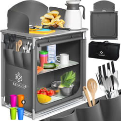 Kesser - Armoire de camping Cuisine de camping avec châssis en aluminium Sac de transport inclus Armoire de cuisson pour camping Meubles de camping