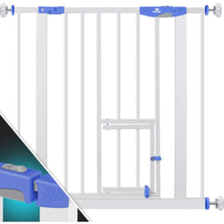 KIDIZ® Barrière de sécurité Barrière d'escalier Barrière pour enfants avec portillon pour chiens et chats animal domestique sans percer extensible