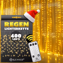 La décoration idéale pour la période de Noël est la guirlande lumineuse de pluie pour votre porte, vos fenêtres ou votre jard ...