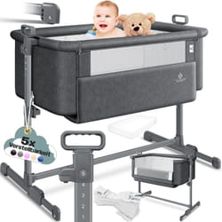Kesser - Lit d'appoint Hubi 3en1 Lit d'appoint bébé Lit de voyage Lit bébé avec matelas souple avec roulettes Lit d'enfant 5 hauteurs réglables