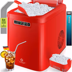 KESSER Machine à glaçons, réservoir d'eau de 2,2 litres pour deux tailles de glaçons, temps de production rapide et silencieu ...