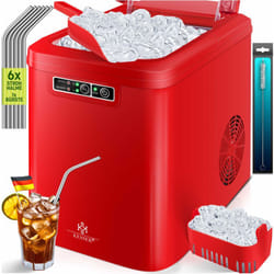 Kesser - Machine à glaçons Machine à glaçons en acier inoxydable Ice Maker 12 kg 24 h Préparation en 7 min Réservoir d'eau de 2.2 litres 2 tailles de