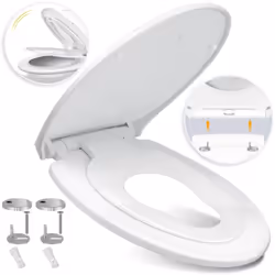 Siège de toilette KESSER Premium avec frein de chute, en plastique thermodurci de qualité supérieure, charnière Soft-Close, a ...