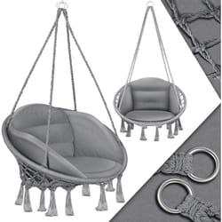 Chaise suspendue avec coussin - Chill Chaise suspendue à suspendre pour adultes & enfants Hamac jusqu'à 150 kg Suspension siège suspendu Indoor &
