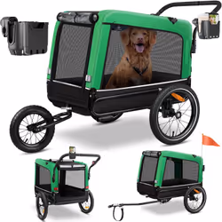 KESSER Boxer remorque pour chien 3 en 1 d’une capacité d’environ 240 litres, en toile Oxford 600D, Smart Space Concept, capac ...