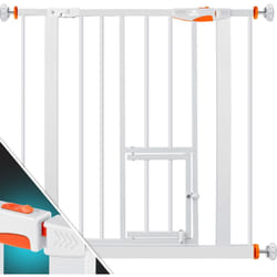 Kidiz® Barrière de sécurité Barrière d'escalier Barrière pour enfants avec portillon pour chiens et chats animal domestique sans percer extensible