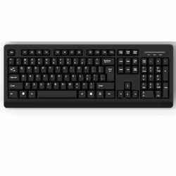 MediaRange MROS109, Taille réelle (100 %), USB, QWERTZ, Noir