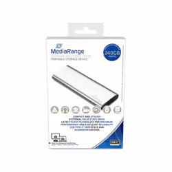 MediaRange MR1101, 240 Go, M.2, USB Type-C, 3.2 Gen 2 (3.1 Gen 2), 450 Mo/s, Argent