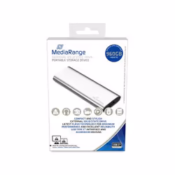 MediaRange MR1103, 900 Go, M.2, USB Type-C, 3.2 Gen 2 (3.1 Gen 2), 450 Mo/s, Argent