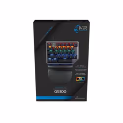 MediaRange MRGS100, Mini, USB, Clavier mécanique, QWERTZ, LED RGB, Noir, Argent