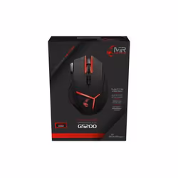 MediaRange MRGS200, Droitier, Optique, USB Type-A, 4200 DPI, Noir, Rouge