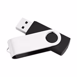 MediaRange MR907NTRL, 4 Go, USB Type-A, 2.0, 17 Mo/s, Pivotant, Noir, Argent
