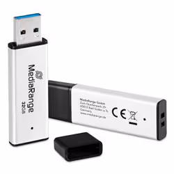 MediaRange MR1900 lecteur USB flash 32 Go USB Type-A 3.2 Gen 1 (3.1 Gen 1) Noir, Argent