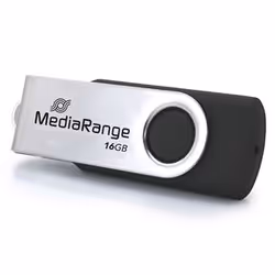 MediaRange MR1951 lecteur USB flash 16 Go USB Type-C 3.2 Gen 1 (3.1 Gen 1) Noir, Argent - Vue supplémentaire 2