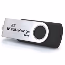 MediaRange MR1952 lecteur USB flash 32 Go USB Type-C 3.2 Gen 1 (3.1 Gen 1) Noir, Argent - Vue supplémentaire 2