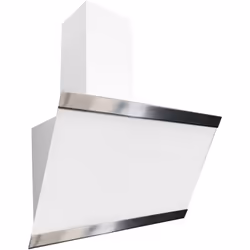 Hotte aspirante oblique Hotte murale sans tête verre 60 cm blanc - Respekta