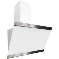 Hotte aspirante oblique Hotte murale sans tête verre 60 cm blanc - Respekta