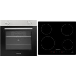 Ensemble de fours autarcique Four encastrable, inox, avec plan de cuisson à induction Touchcontrol Respekta