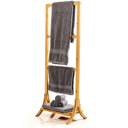 Blumfeldt - Porte-serviettes 3 barres 40 x 104,5 x 27 cm Aspect échelle bambou