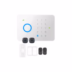Kit d'alarme domestique - Panneau tactile avec module GSM - Envoi des alertes par SMS et appel - Détecteur PIR volumétrique - ...