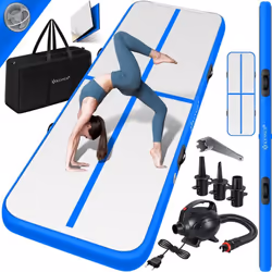 KESSER Tapis de yoga et de fitness de qualité premium en tissu PVC à double paroi de 0,9 mm d’épaisseur, étanche, antidérapan ...