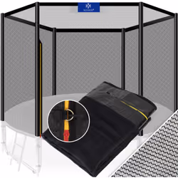 Filet de sécurité KESSER pour trampoline en matériaux de haute qualité, montage facile et porte d'entrée avec fermeture à gli ...