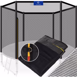 Filet de sécurité KESSER pour trampoline en matériaux de haute qualité, montage facile et porte d'entrée avec fermeture à gli ...