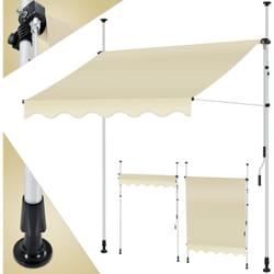 Kesser - Store à pince avec manivelle balcon Store balcon sans percer UV-résistant réglable en hauteur hydrofuge Protection solaire Abri de terrasse
